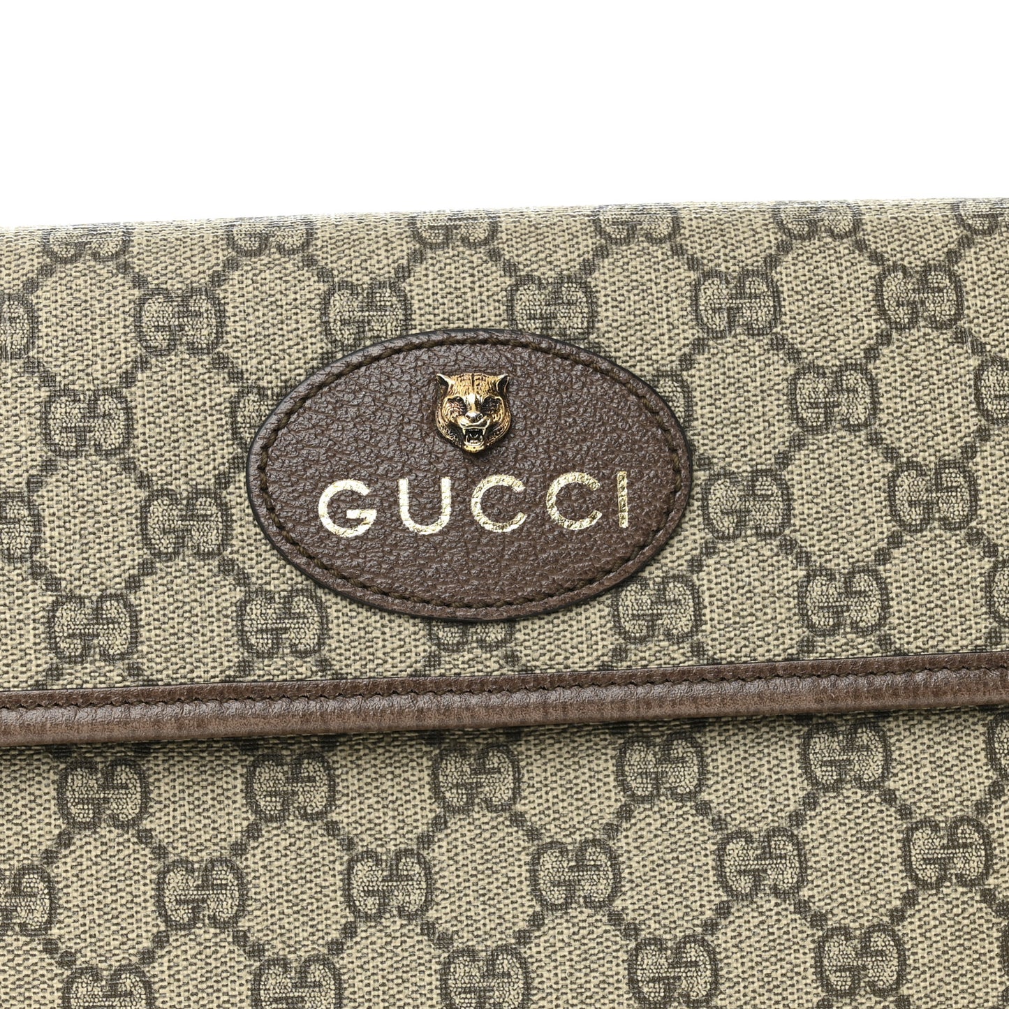 GG Supreme Monogram Neo Vintage Web Belt Bag Brown