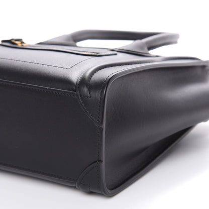 Celine Smooth Calfskin Nano Luggage Black 8 of 12