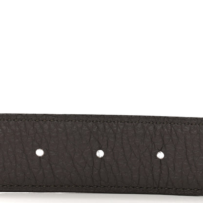 Hermes Swift Epsom 24mm Mini Constance H Belt 85 34 Black Etoupe 4 of 4