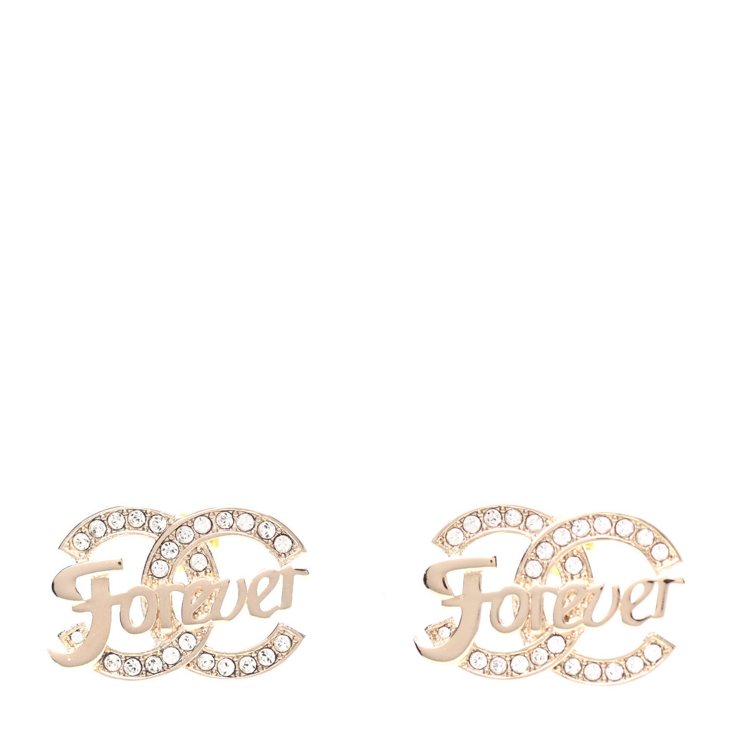 Crystal CC Forever Earrings Gold