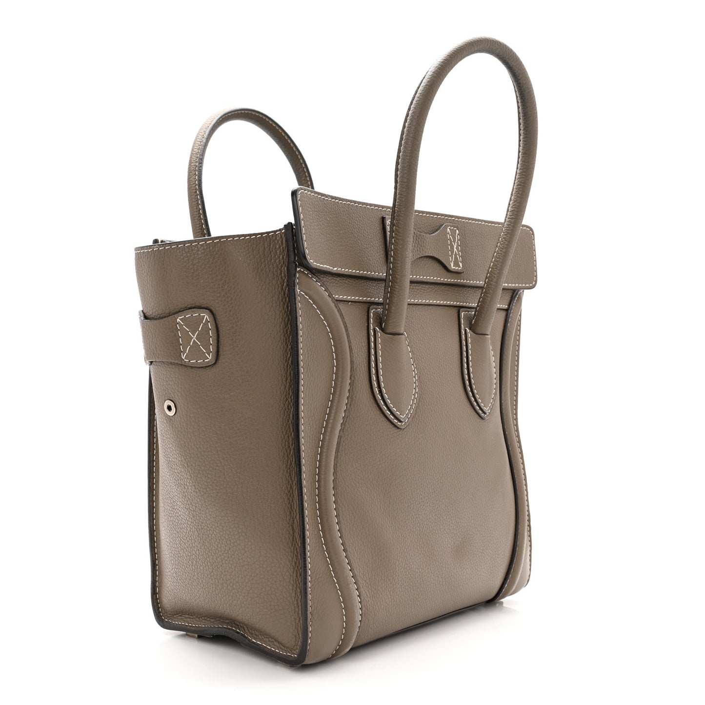 Drummed Calfskin Micro Luggage Souris