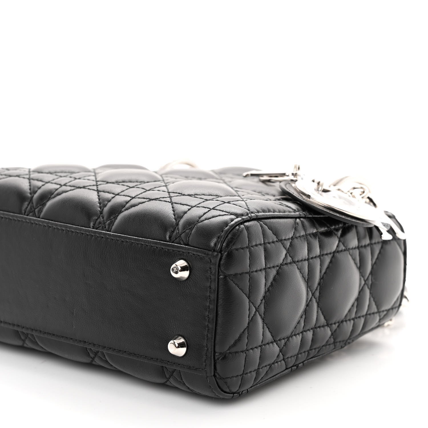 Christian Dior Lambskin Cannage Mini Lady Dior Black 10 of 10