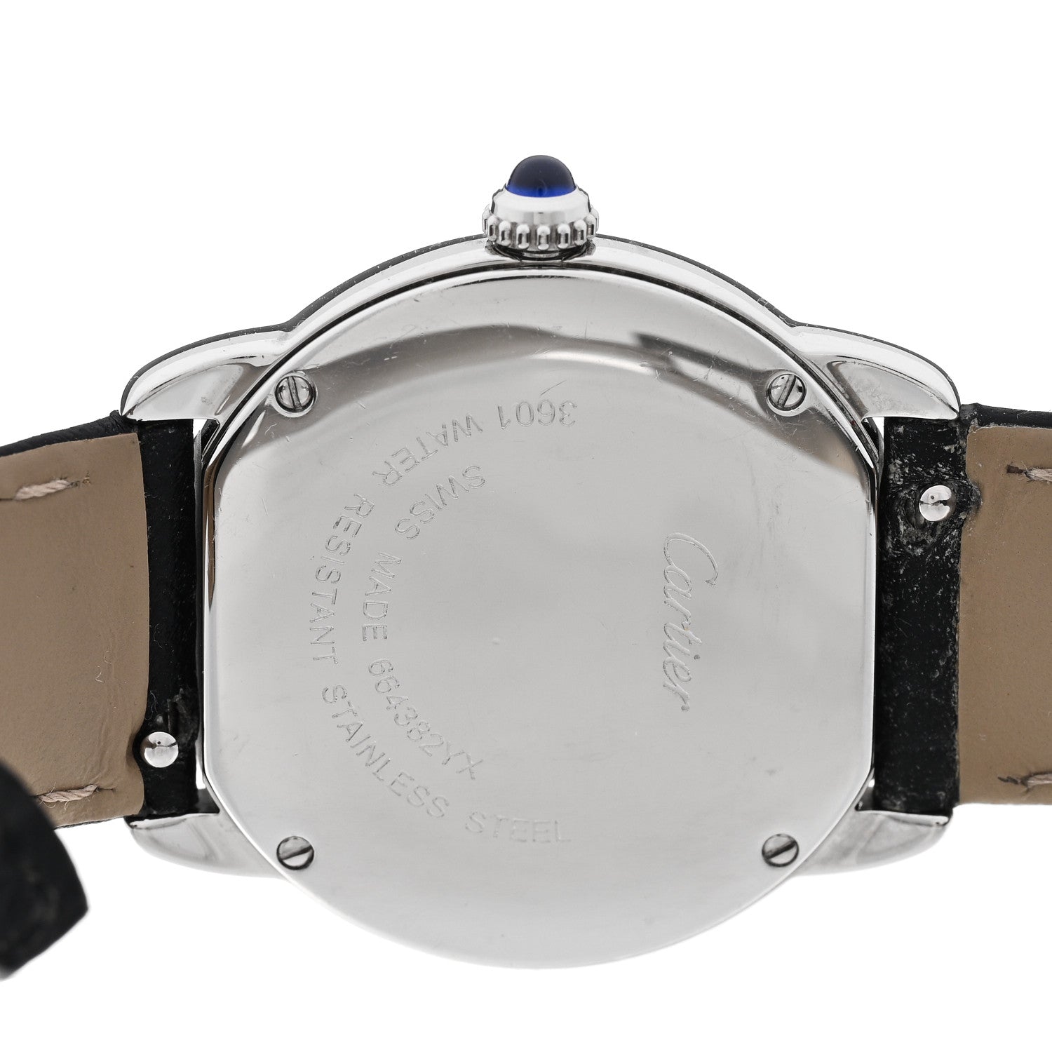 Cartier Stainless Steel Calfskin 29mm Ronde Solo Quartz Watch 8 of 11