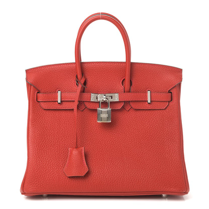Hermes Togo Birkin 25 Rouge Casaque 1 of 11