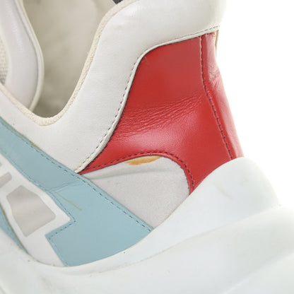 Louis Vuitton Calfskin Technical Nylon LV Archlight Sneakers 38.5 White Blue Gris 16 of 20