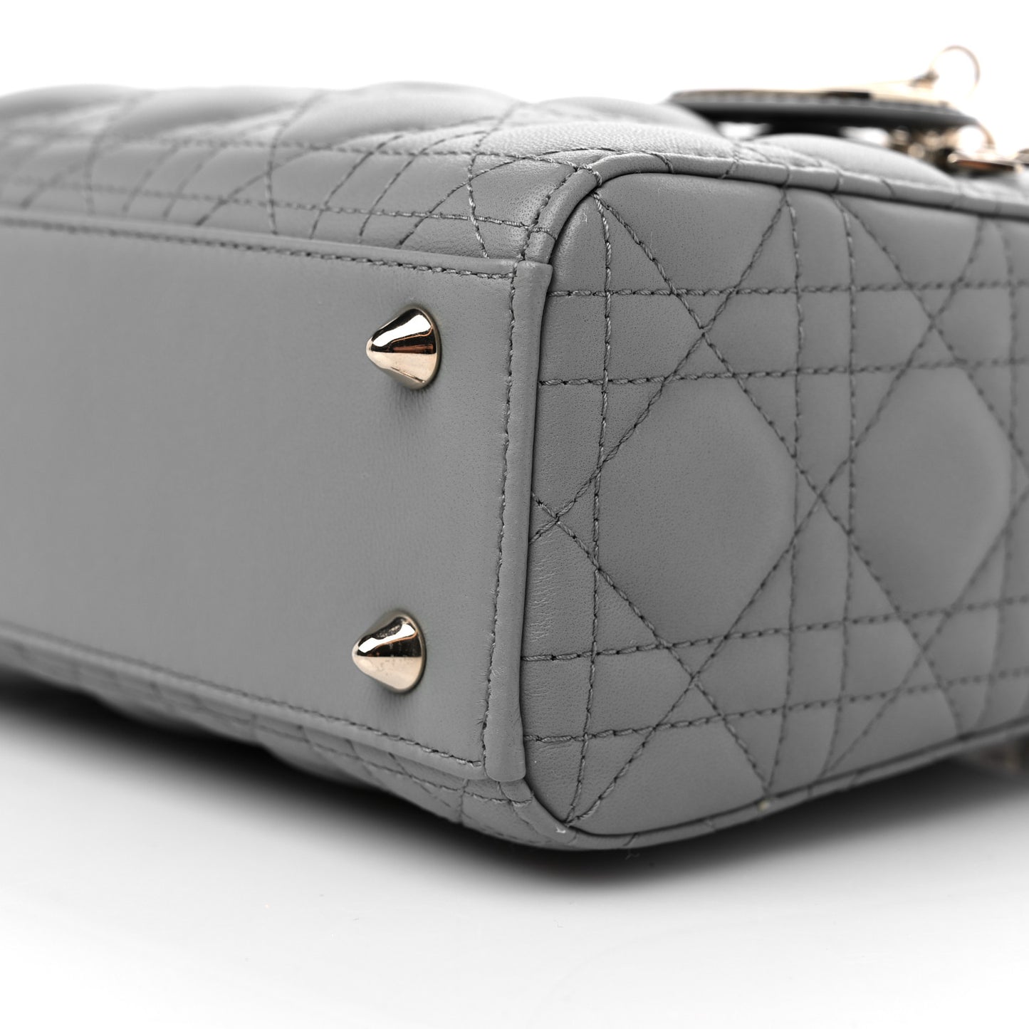 Lambskin Cannage Small My ABCDior Lady Dior Grey