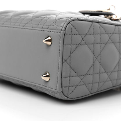 Christian Dior Lambskin Cannage Small My ABCDior Lady Dior Grey 8 of 8