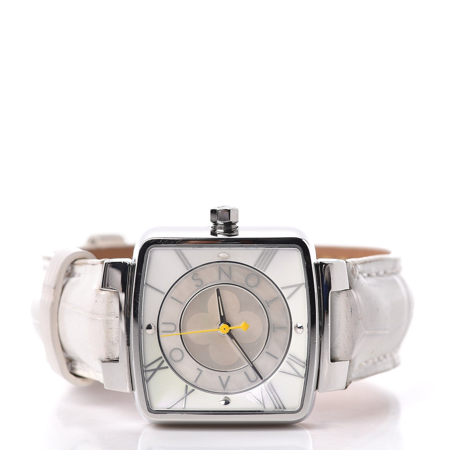 Stainless Steel Alligator Mother of Pearl 28mm Speedy Magic Quartz Watch