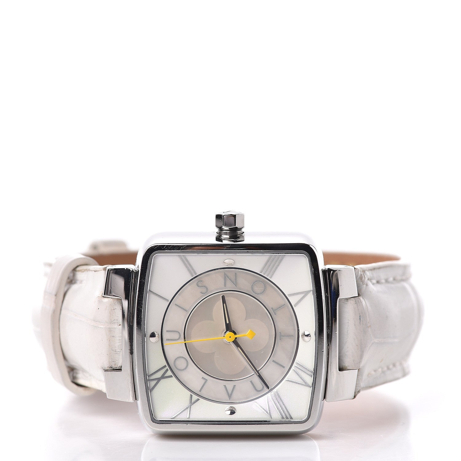 Louis Vuitton Stainless Steel Alligator Mother of Pearl 28mm Speedy Magic Quartz Watch 3 of 7