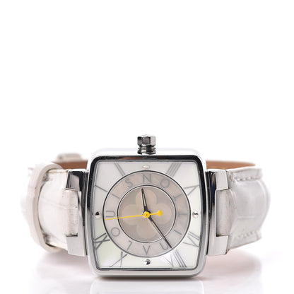 Louis Vuitton Stainless Steel Alligator Mother of Pearl 28mm Speedy Magic Quartz Watch 3 of 7