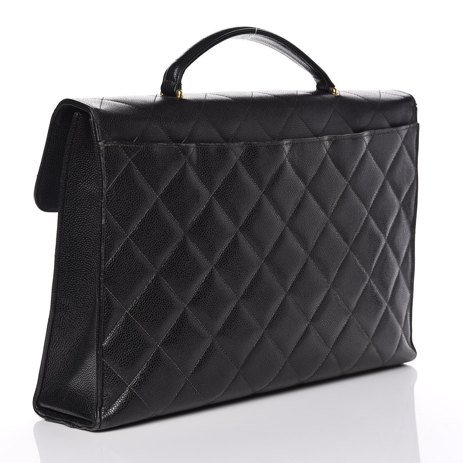 Chanel Caviar Quilted Briefcase Laptop Bag Black 3 of 17