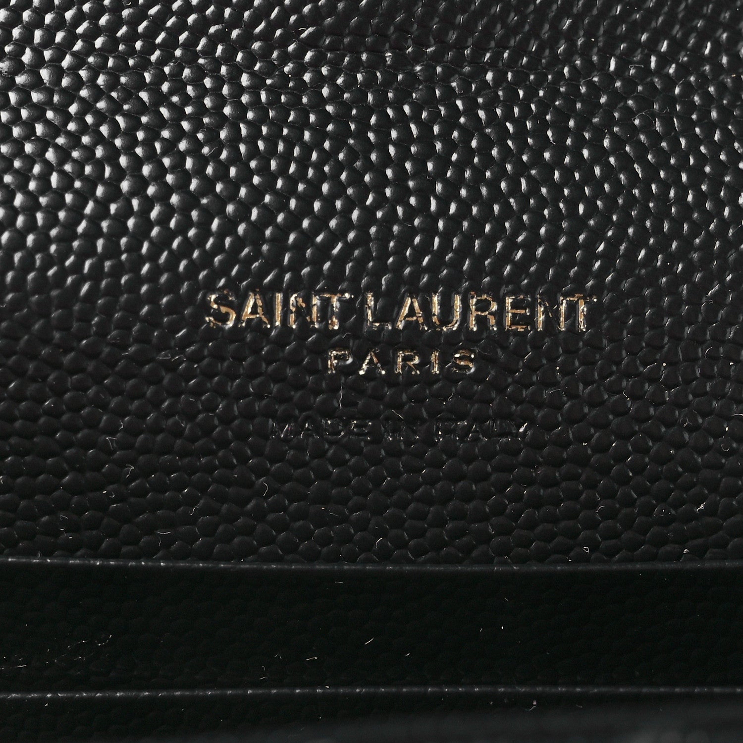 Saint Laurent Grain De Poudre Matelasse Chevron Small Monogram Envelope Wallet Black 6 of 9