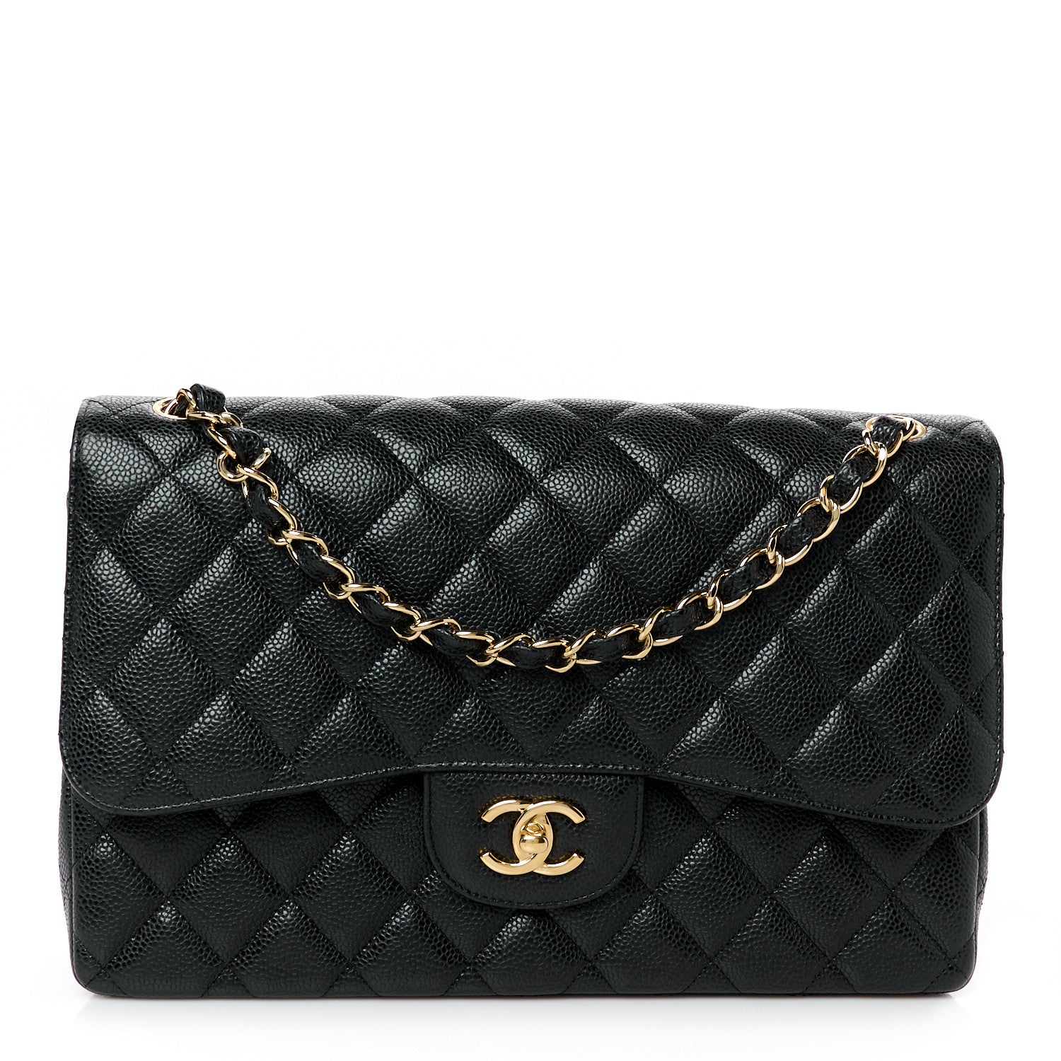 Chanel Caviar Quilted Jumbo Double Flap Black 1 of 11