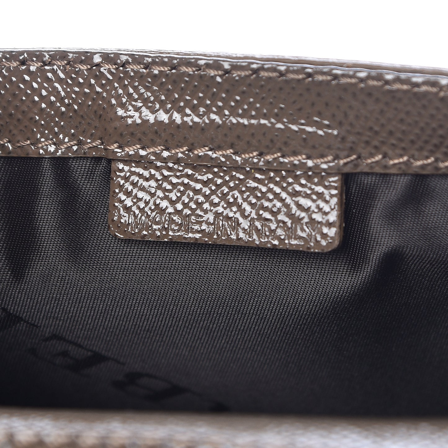Patent London Crossbody Bag Brown