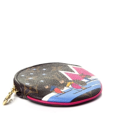 Louis Vuitton Monogram 2018 Christmas Animation Round Coin Purse 4 of 10