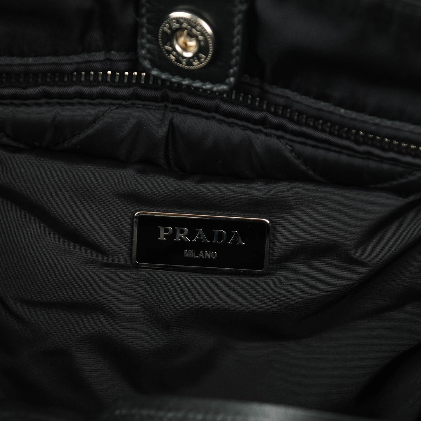 Tessuto Nylon Bomber Tote Nero Black