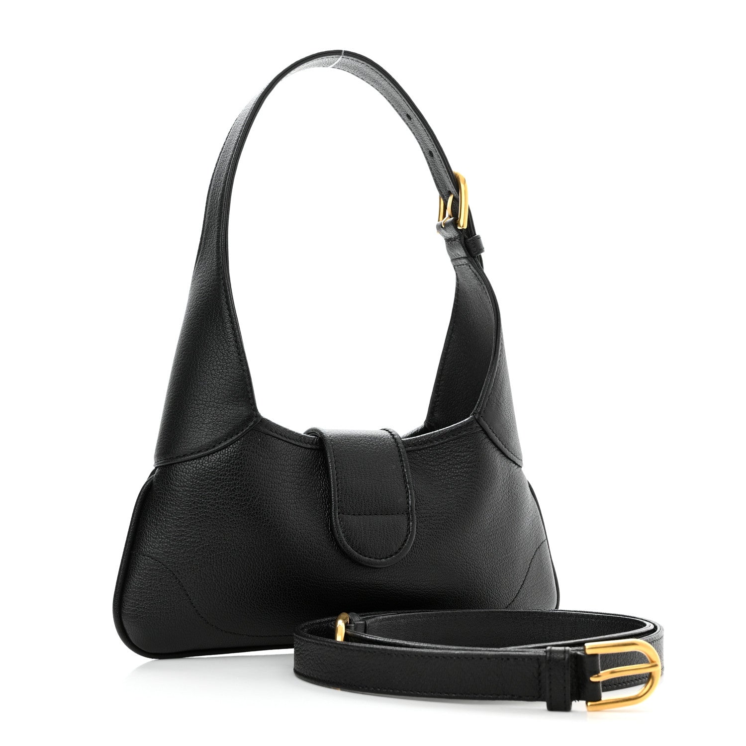 Gucci Goatskin Small GG Aphrodite Shoulder Bag Black 4 of 12