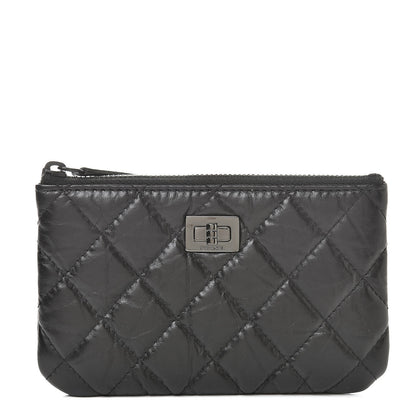 Chanel Aged Calfskin Quilted Small Reissue Cosmetic Case Black 1 of 8