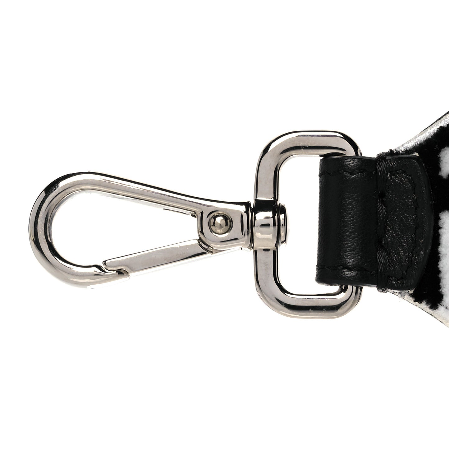 Velvet Tapestry Calfskin FF Reloaded Mini Strap You White Black