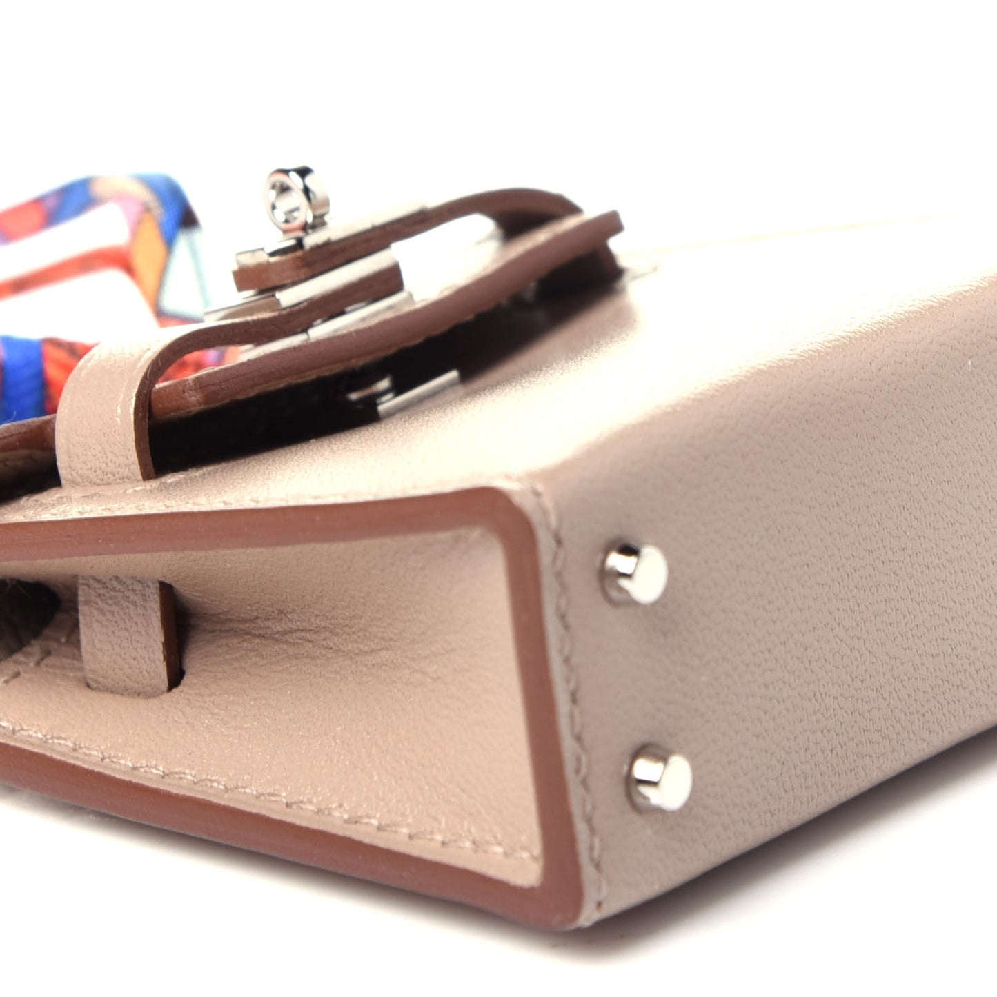 Tadelakt Mini Kelly Twilly Bag Charm Argile