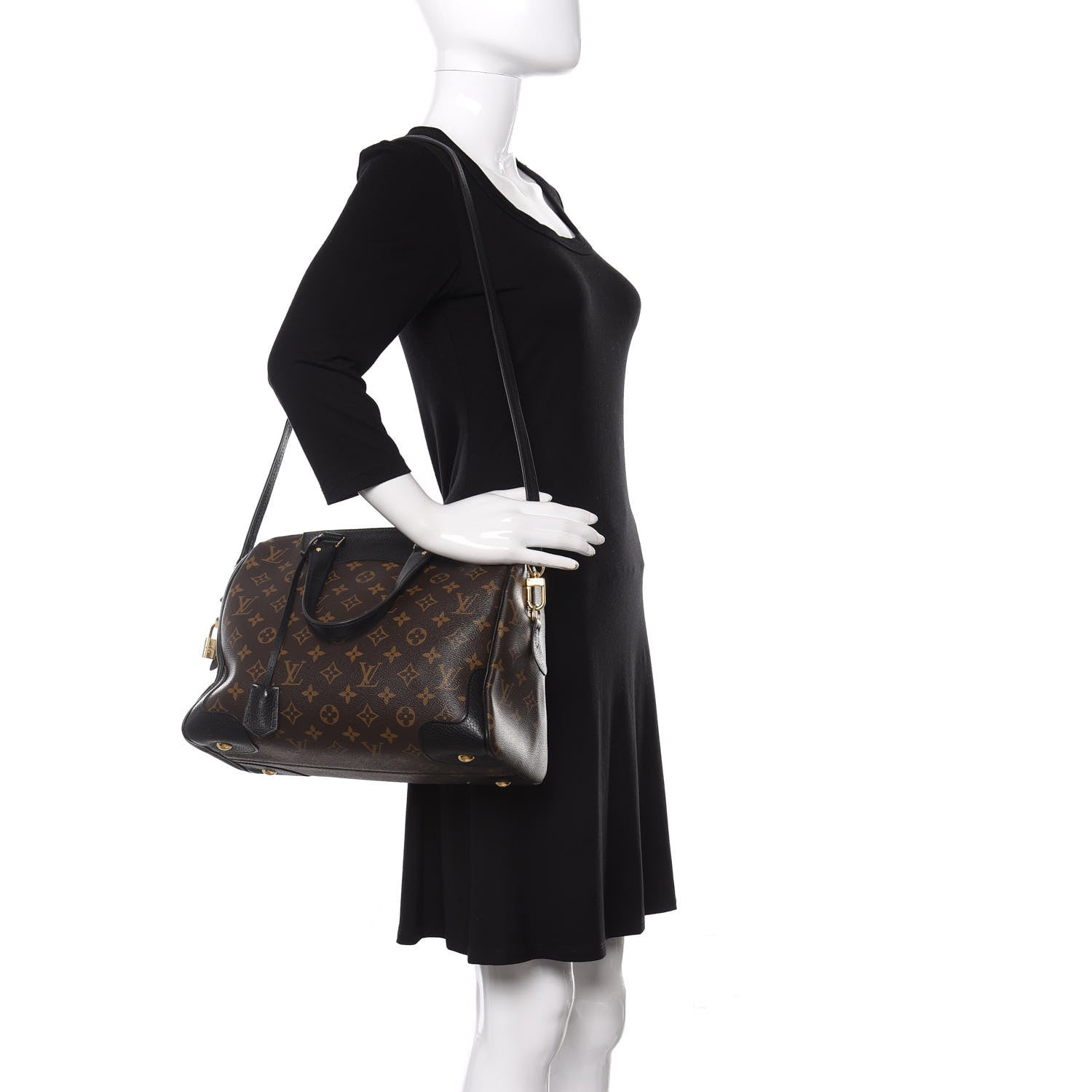 Louis Vuitton Monogram Retiro NM Black 2 of 10