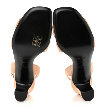 Hermes Suede Goatskin Crystal Eternite 80 Sandal 37 Bois De Santal 5 of 11