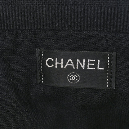 Chanel Terry Cotton CC Beach Tote Black 9 of 9