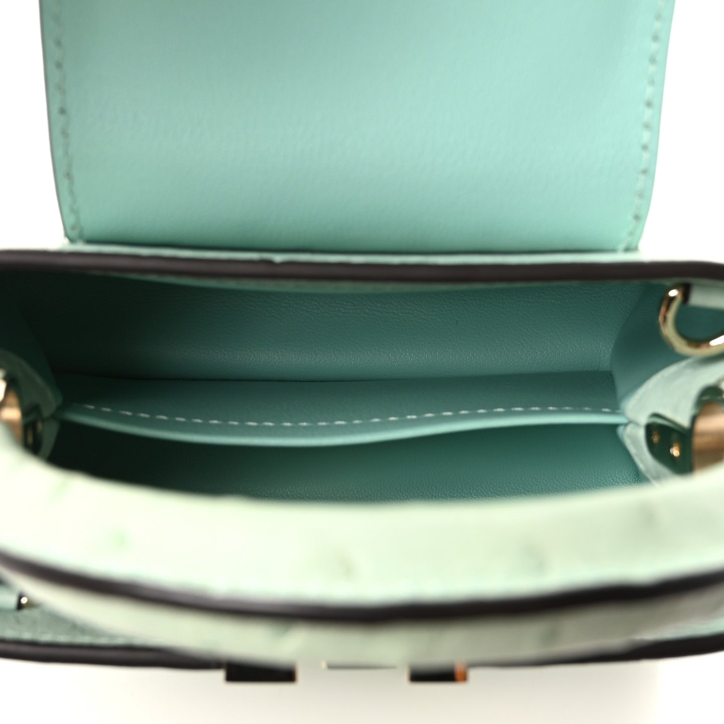 Ostrich Capucines Mini Vert Celadon