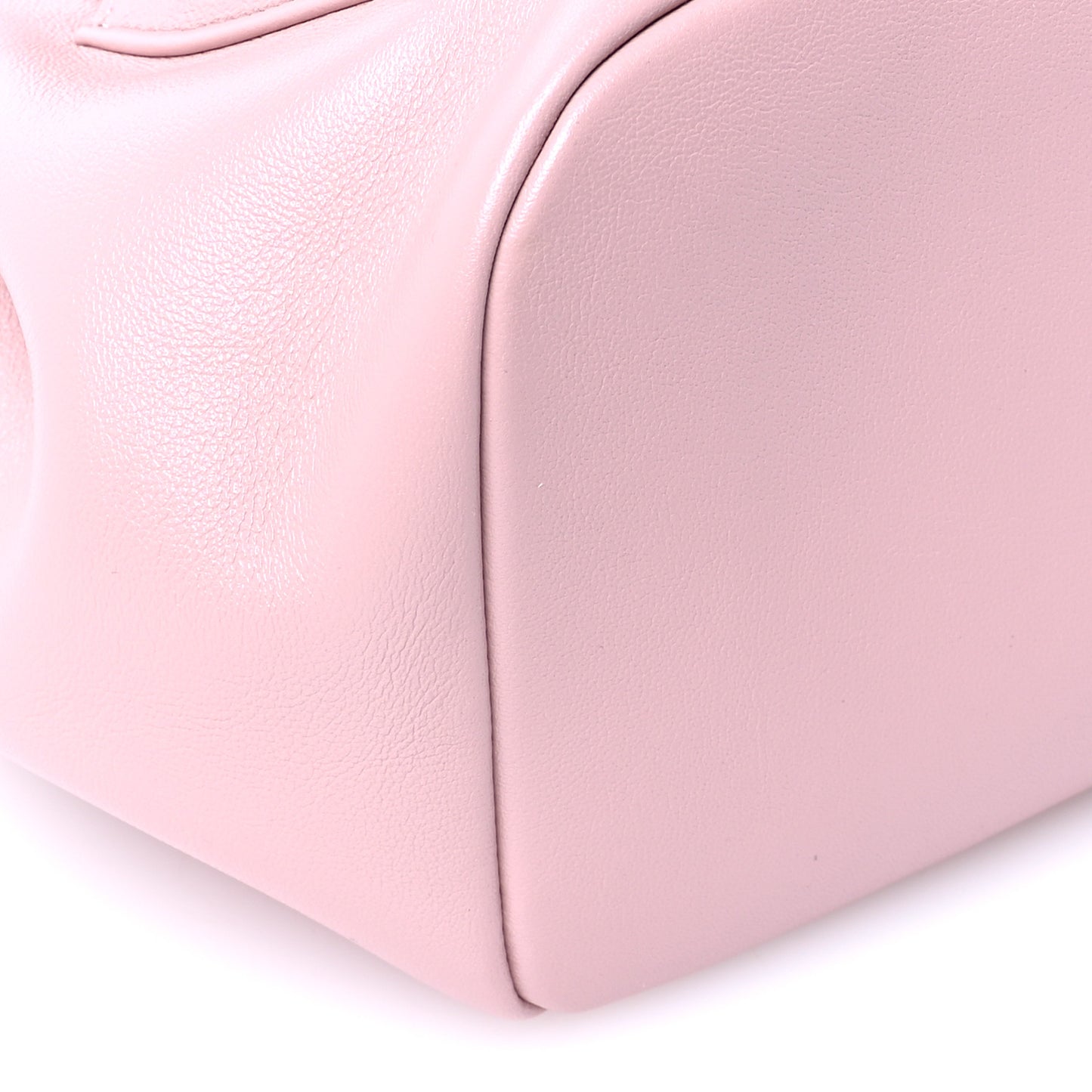 Lambskin Quilted Large Duma Drawstring Backpack Light Pink
