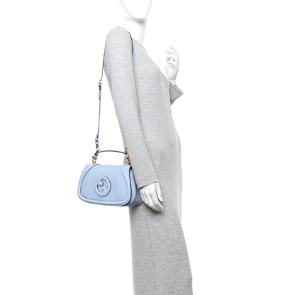 Gucci Roxy Calfskin Medium Blondie Top Handle Bag Cloudy Blue 2 of 9