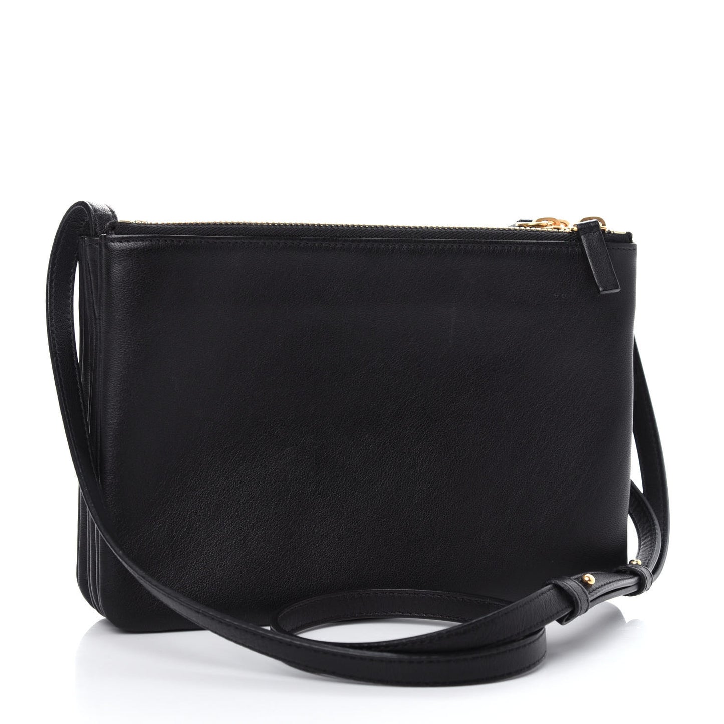 Lambskin Small Trio Crossbody Bag Black