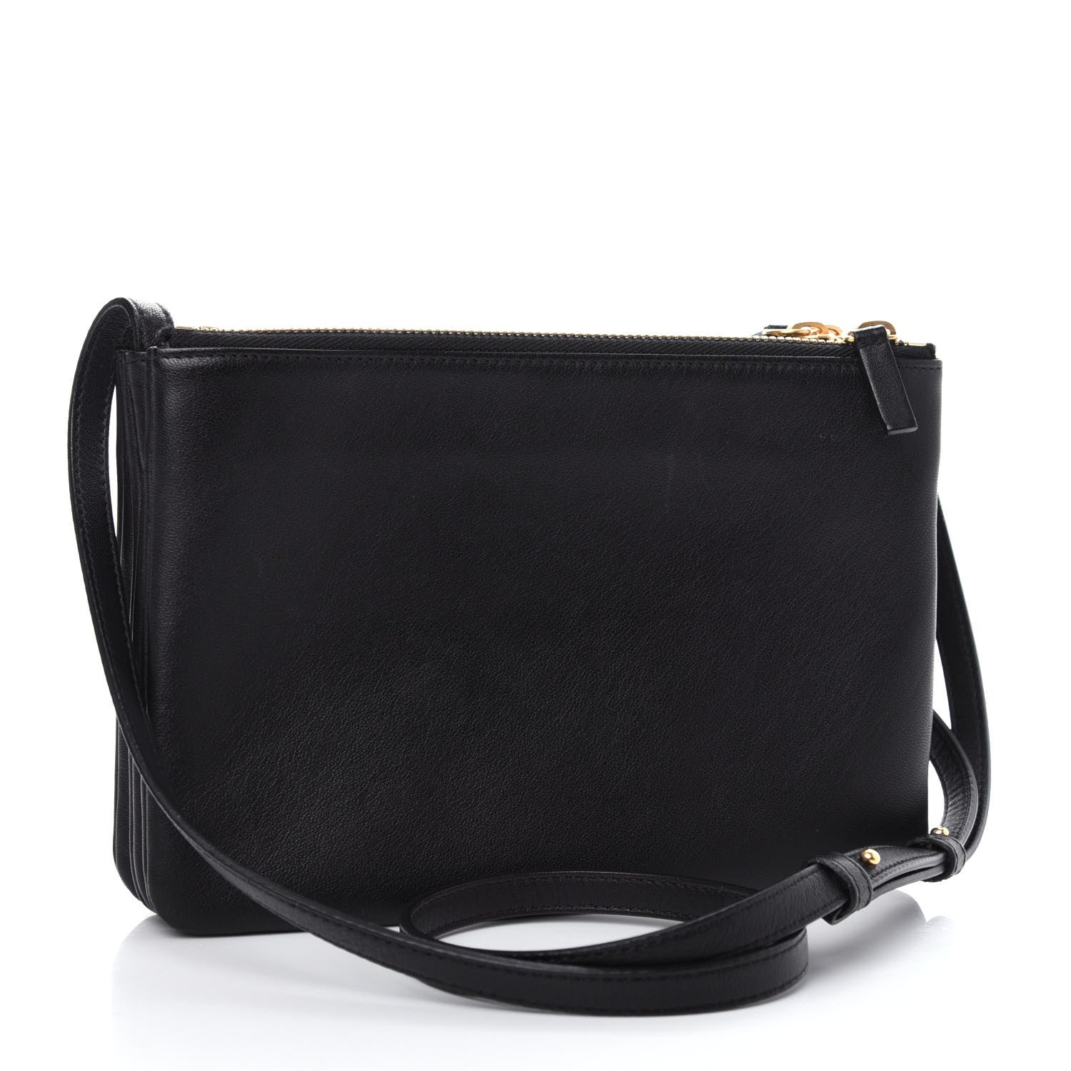 Celine Lambskin Small Trio Crossbody Bag Black 3 of 11