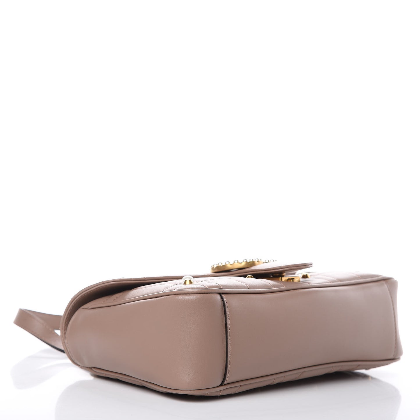 Calfskin Matelasse Studded Mini Pearly GG Marmont Shoulder Bag Porcelain Rose