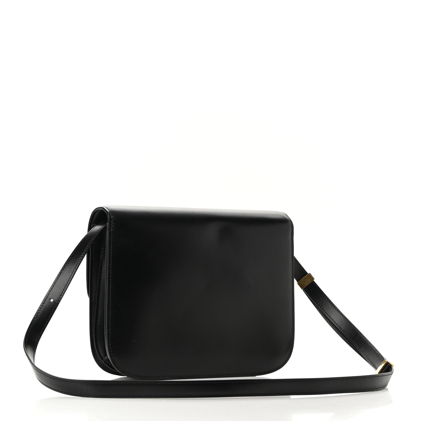 Box Calfskin Medium Classic Box Flap Bag Black
