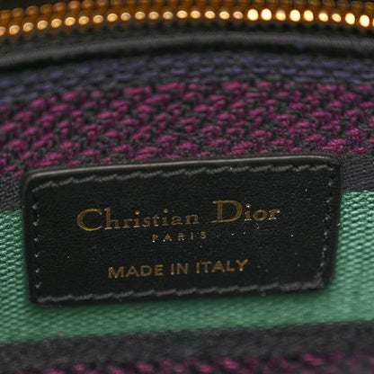 Christian Dior Toile de Jouy Voyage Embroidered Medium Lady D-Lite Blue Multicolor 6 of 13