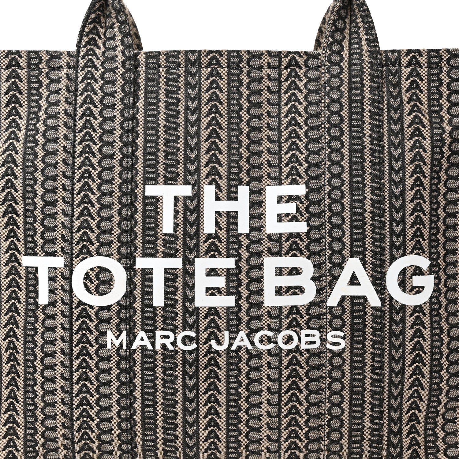 Marc Jacobs Cotton Jacquard Monogram Large The Traveler Tote Bag Beige Multicolor 7 of 10