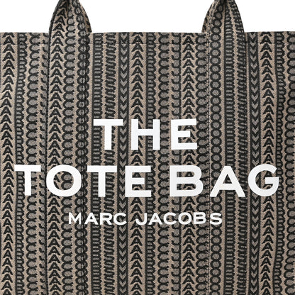 Marc Jacobs Cotton Jacquard Monogram Large The Traveler Tote Bag Beige Multicolor 7 of 10
