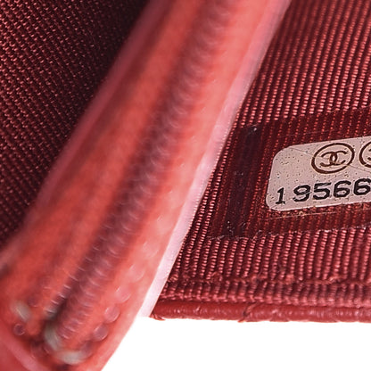 Chanel Caviar Quilted Wallet on Chain WOC Red 9 of 9