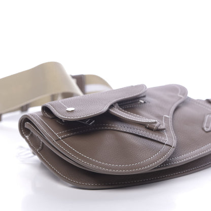 Christian Dior X KAWS Grained Calfskin Saddle Pouch Marron Multicolor 7 of 10