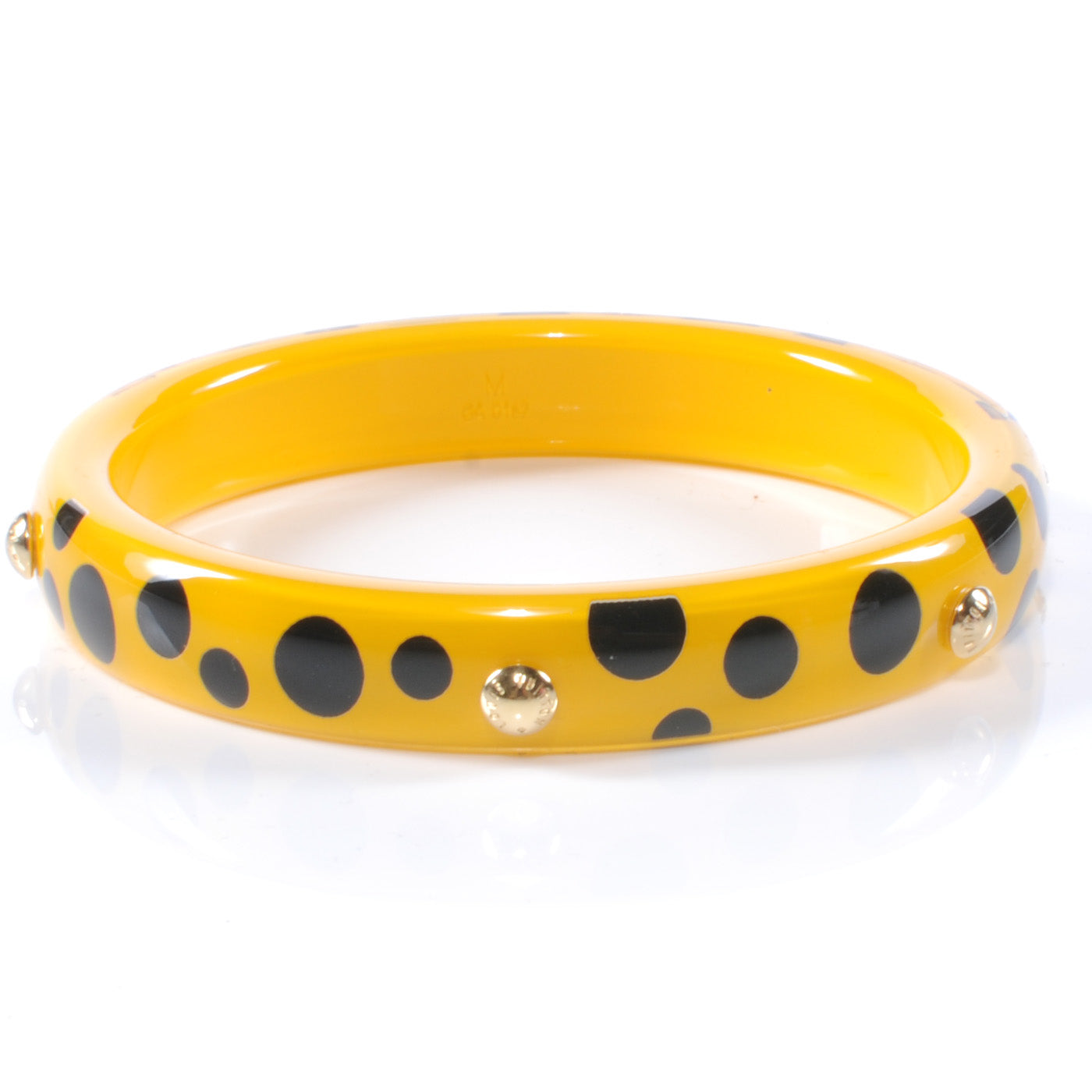 Kusama Infinity Dots Bracelet Bangle Medium Yellow