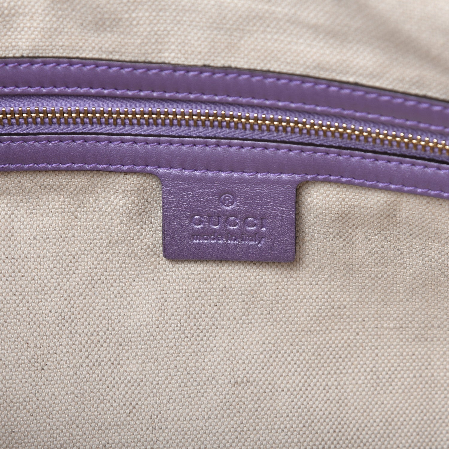 Gucci Metallic Guccissima Lovely Heart Tote Purple 8 of 10