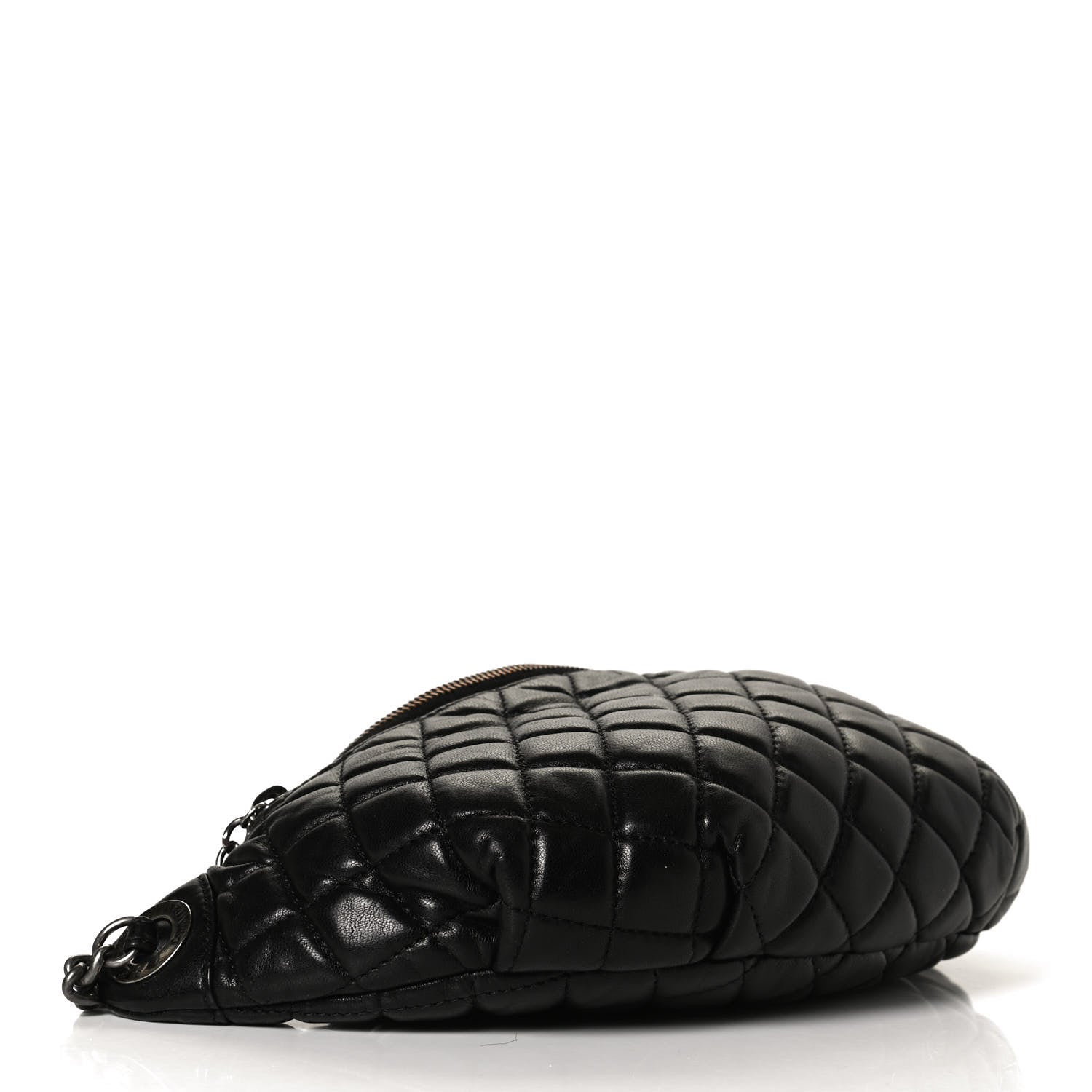 Chanel Lambskin Quilted Banane Waist Bag Fanny Pack Black 4 of 13