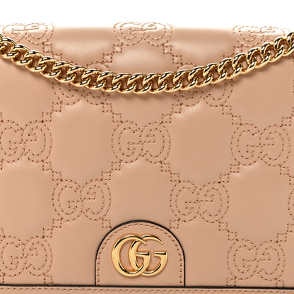 Gucci Calfskin GG Matelasse Chain Wallet Perfect Pink 7 of 9