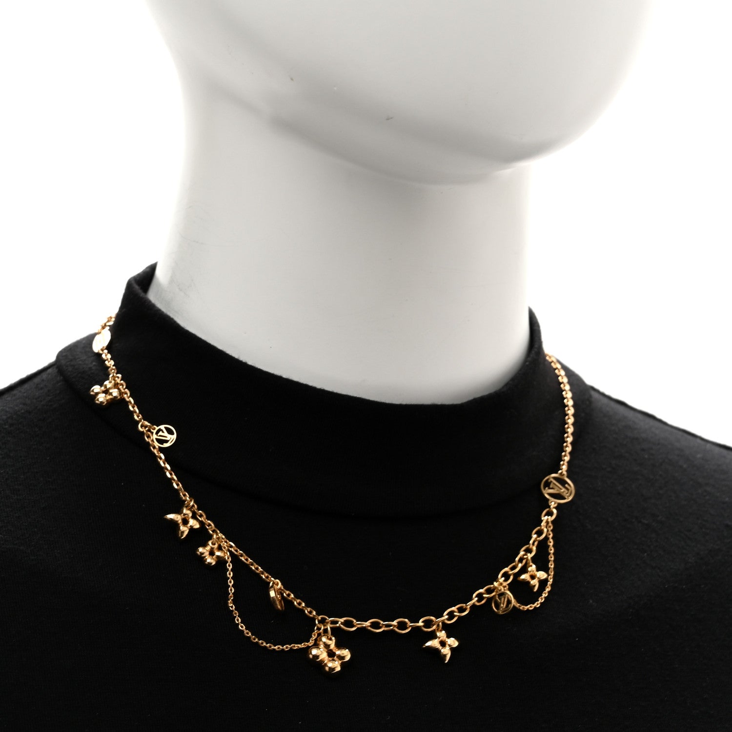 Louis Vuitton Metal Blooming Supple Necklace Gold 2 of 7