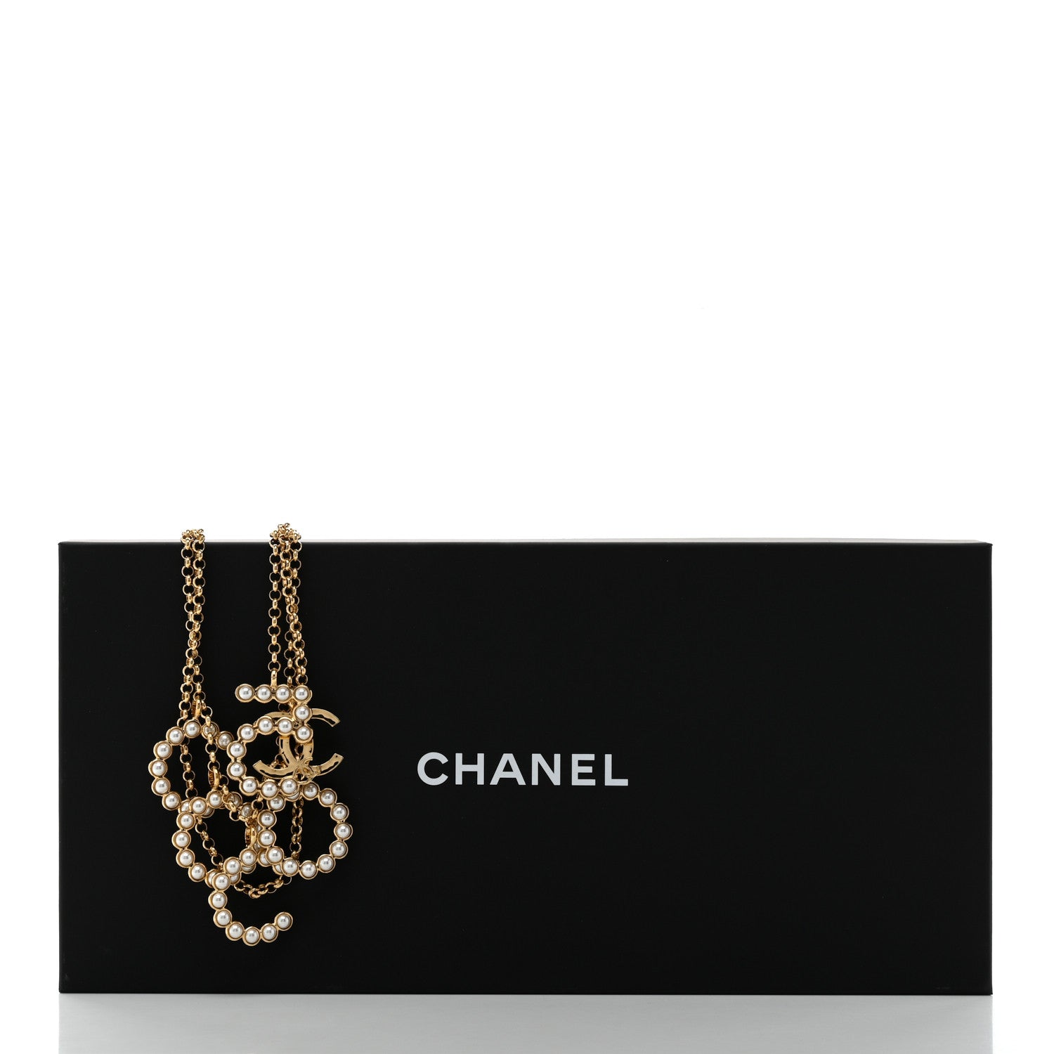Chanel Pearl Coco Necklace Gold 6 of 6