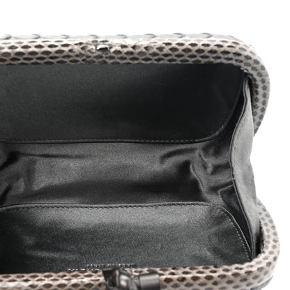 Bottega Veneta Satin Intreccio Impero Ayers Knot Clutch Grey 5 of 6
