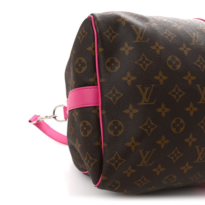 Louis Vuitton Monogram Macassar Keepall Bandouliere 50 Fuchsia 7 of 8