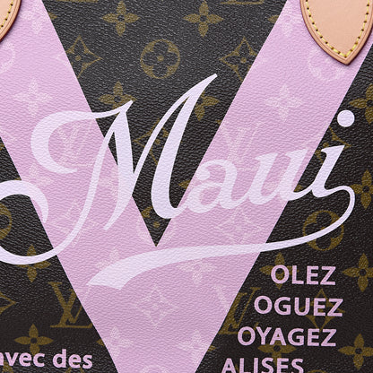 Louis Vuitton Monogram Maui V Neverfull MM Rose Ballerine 10 of 10