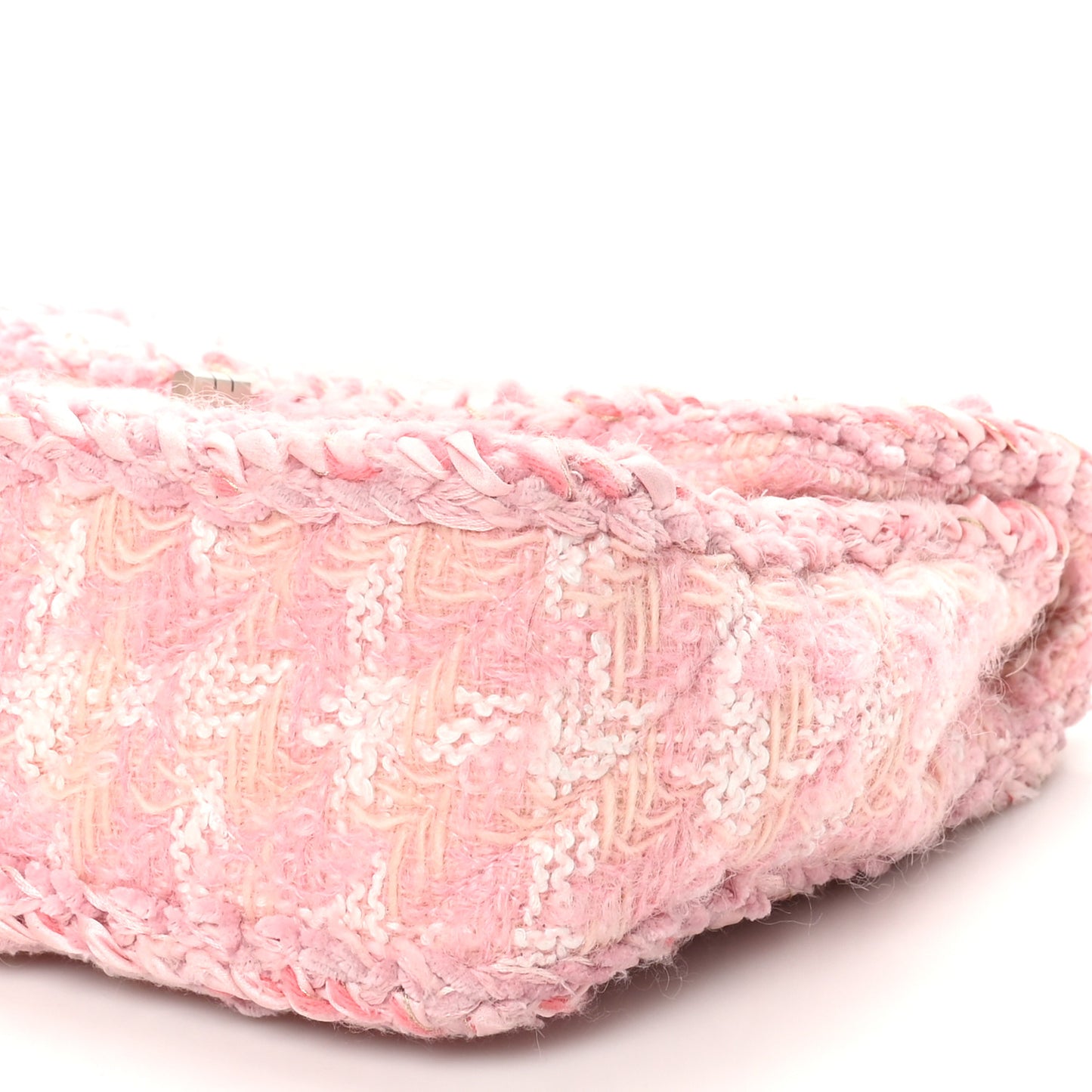 Tweed Braid Mini Reissue Square Flap Pink White
