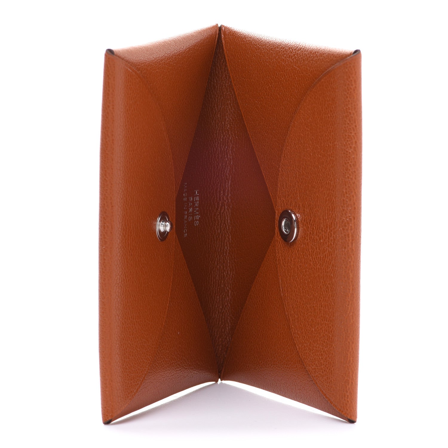 Hermes Chevre Mysore Calvi Card Case Cuivre 5 of 8